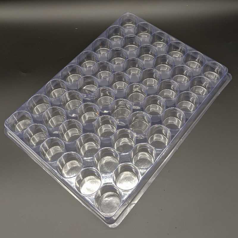 Round Cavity Clear Plastic Trays 1.25 Diameter X 1 Engineered Components & Packaging LLC