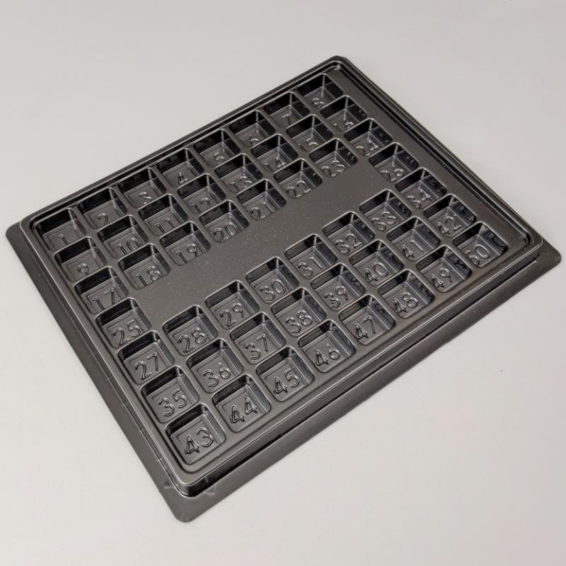 ESD Conductive Tray Numbered 50 Cavity Tray ECP Tray